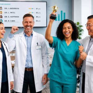 Group of happy healthcare workers